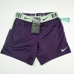Nike Trophy Short Girl's Dri Running Training Athletic Purple Green DA1099-525